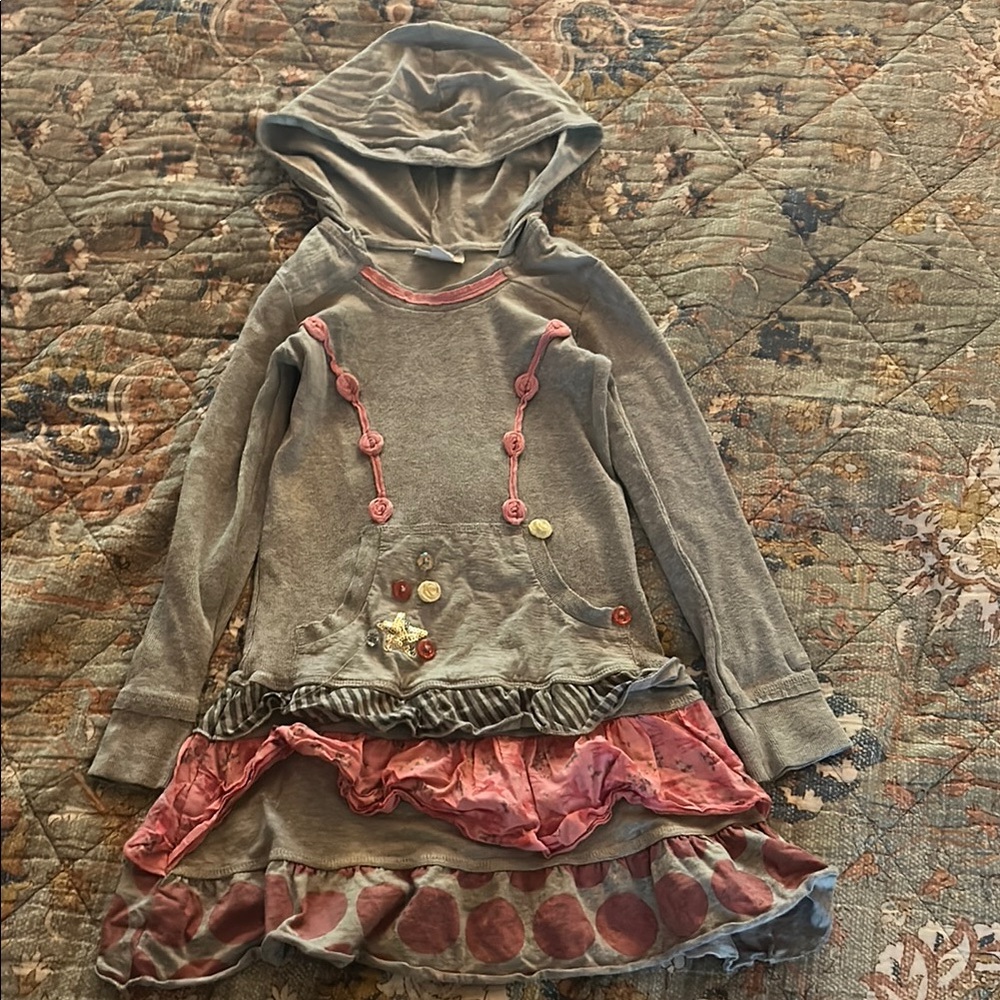 Naartjie Gray and Pink Kids Dress